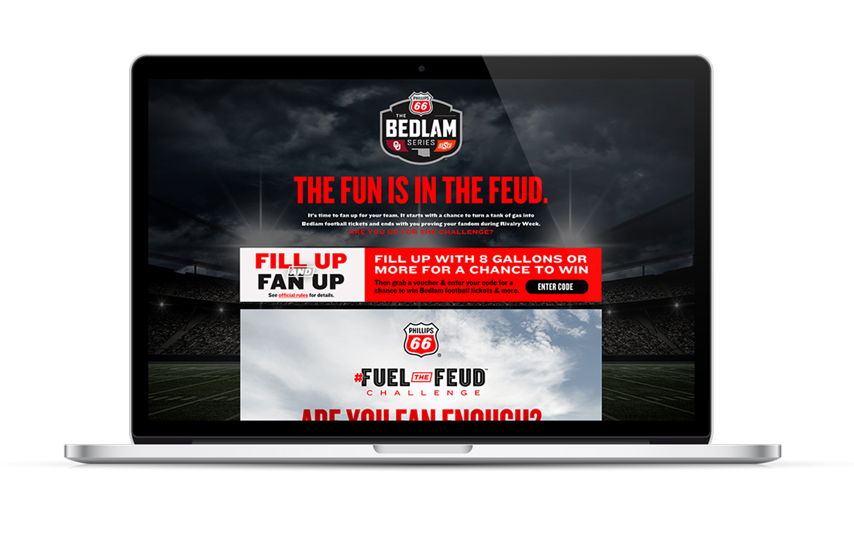 Phillips 66 Bedlam landing page